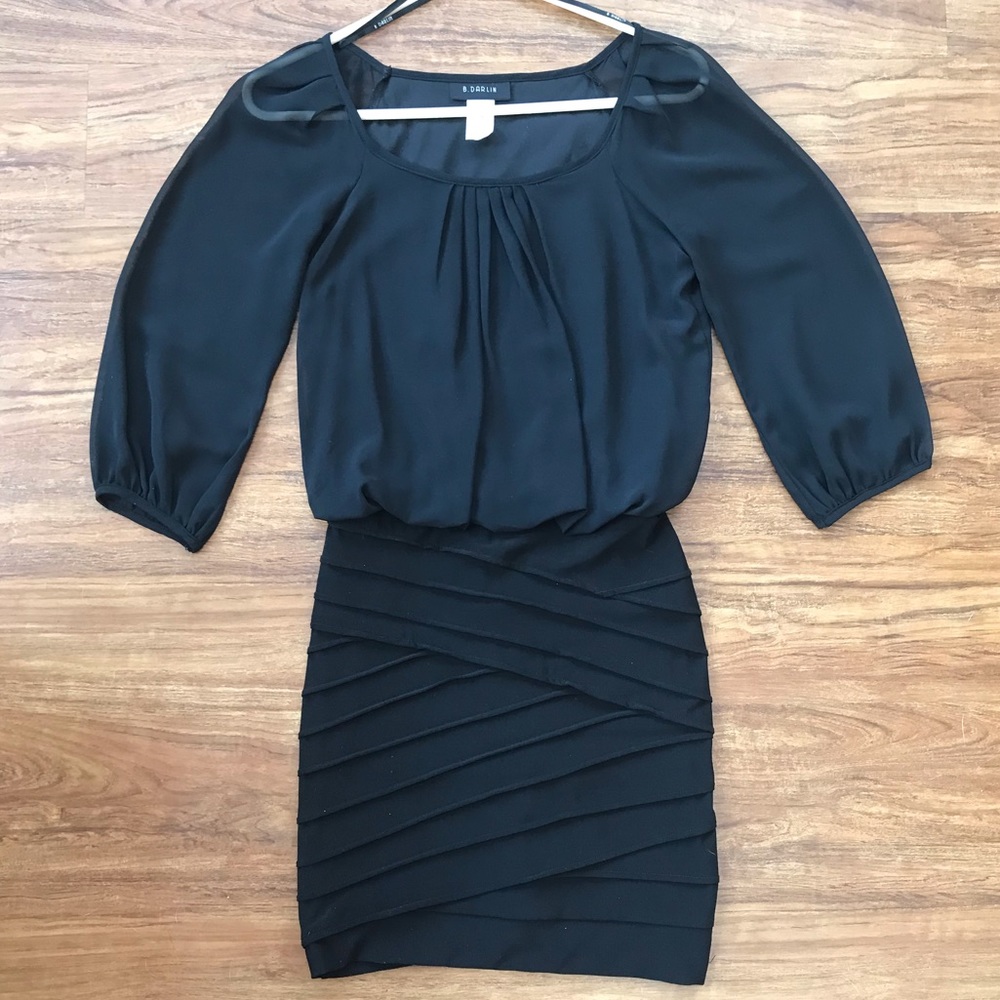 Black Blouson Dress